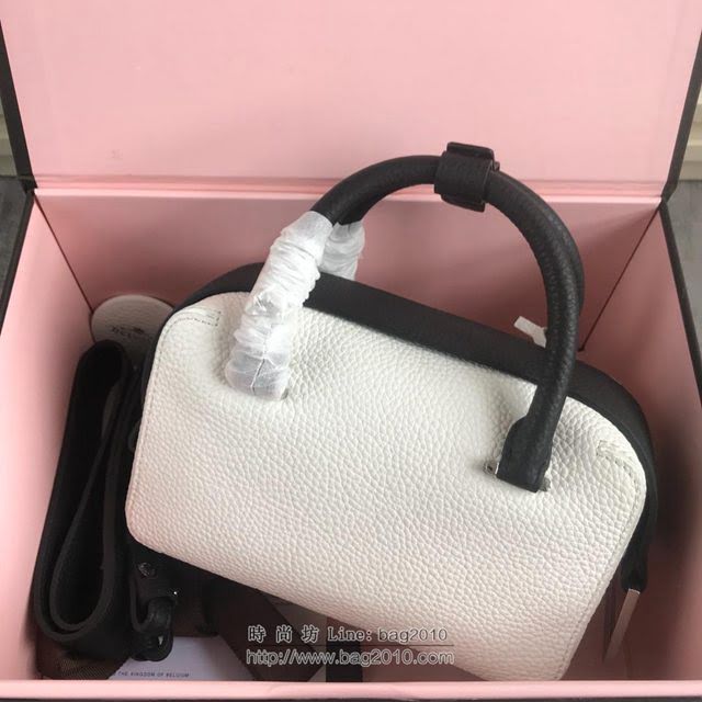 DELVAUX女包 Delvau單肩斜挎包 半手工Cool box 小號 德爾沃女手提包 手拎包 白黑  fcs1191